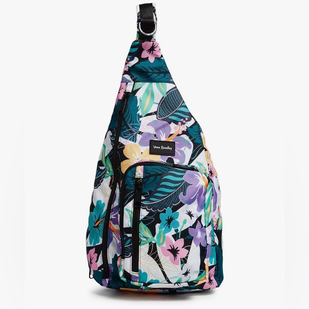 Vera Bradley Women’s Recycled Island Floral Tropical Sling Backpack Vacay Beach